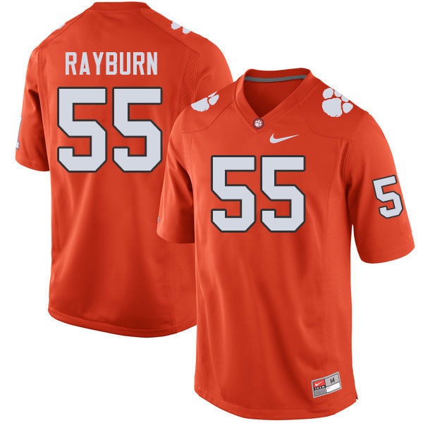 Men #55 Hunter Rayburn Clemson Tigers College Football Jerseys Sale-Orange